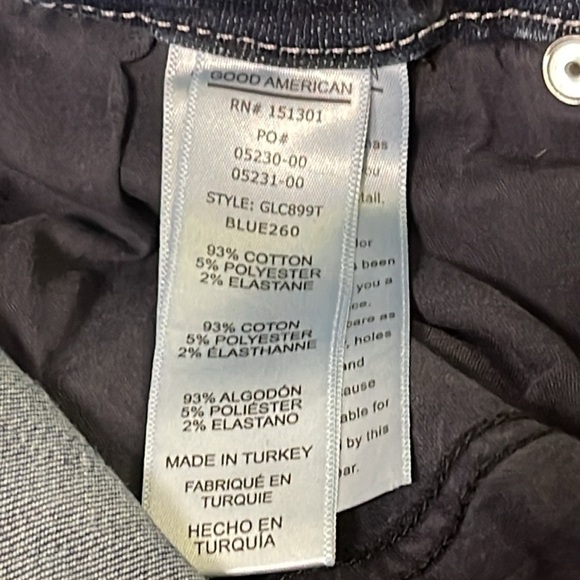 Good American Women’s Good Legs Crop Dark Wash Skinny Sculpting Jeans Sz 30/M - Picture 9 of 11